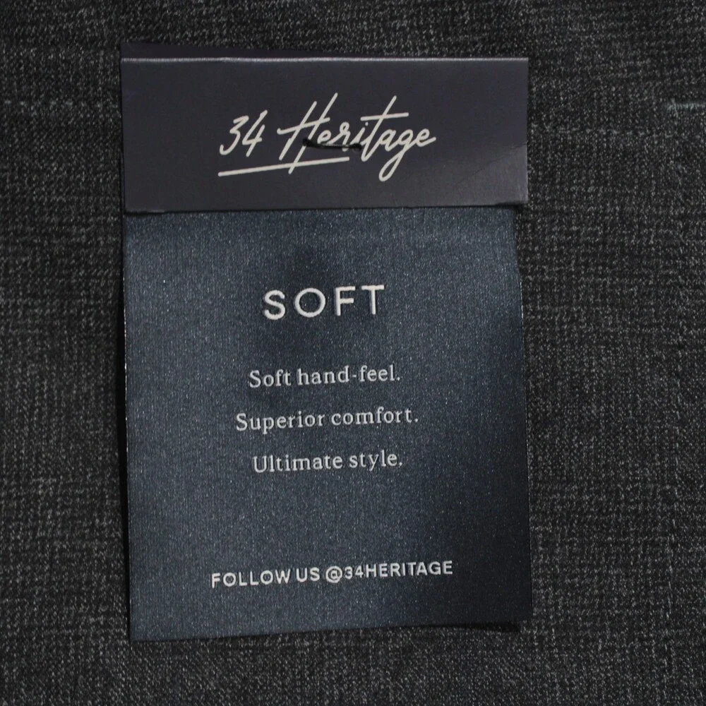34 Heritage NWT Courage Mid Rise Straight 5 Pocket Jean Cut Pants Sz 32 US Gray